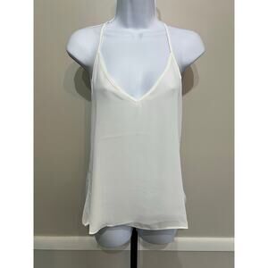 ☀️ Revolve Brand White Strappy Back Tank Top Sleeveless XS NWT